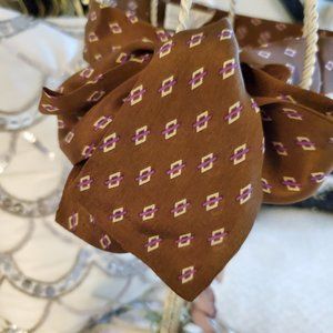 ECHO 100 % silk Scarf brown & purple